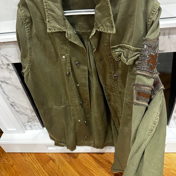 Free People Military Jacket (Sold Out) Sz. Large - Picture 4 of 5